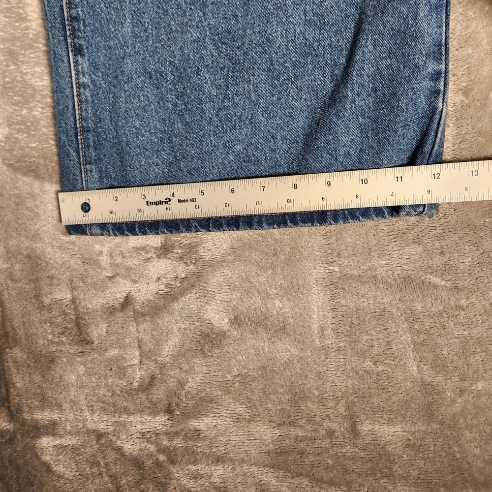 ED HARDY Women's Size 32 Blue Wide Leg Jeans Tattoo Print Embellished WEHD8500-2 - Picture 5 of 15